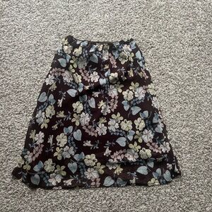 Vintage Y2K Floral Brown & Green Skirt